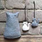 Felt Hanging | Cat | Beige